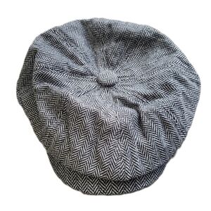 Style USA / Men's Newsboy Hat / OS / Gray Herringbone